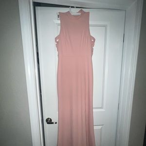 Long formal pink dress
